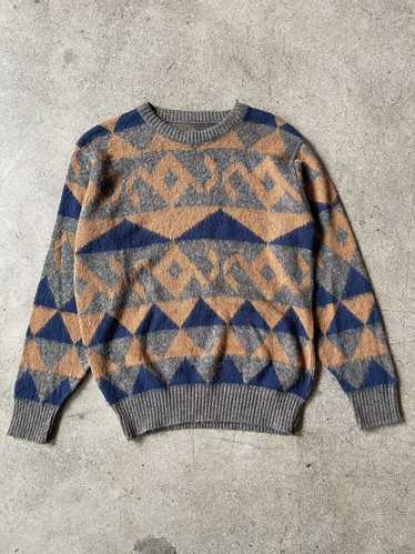 Usa Hand Knit × Vintage Vintage mohair knit geome… - image 1