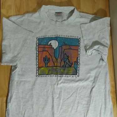 VINTAGE Arizona Southwest Indian Shirt Adult L 42-44 90s Short