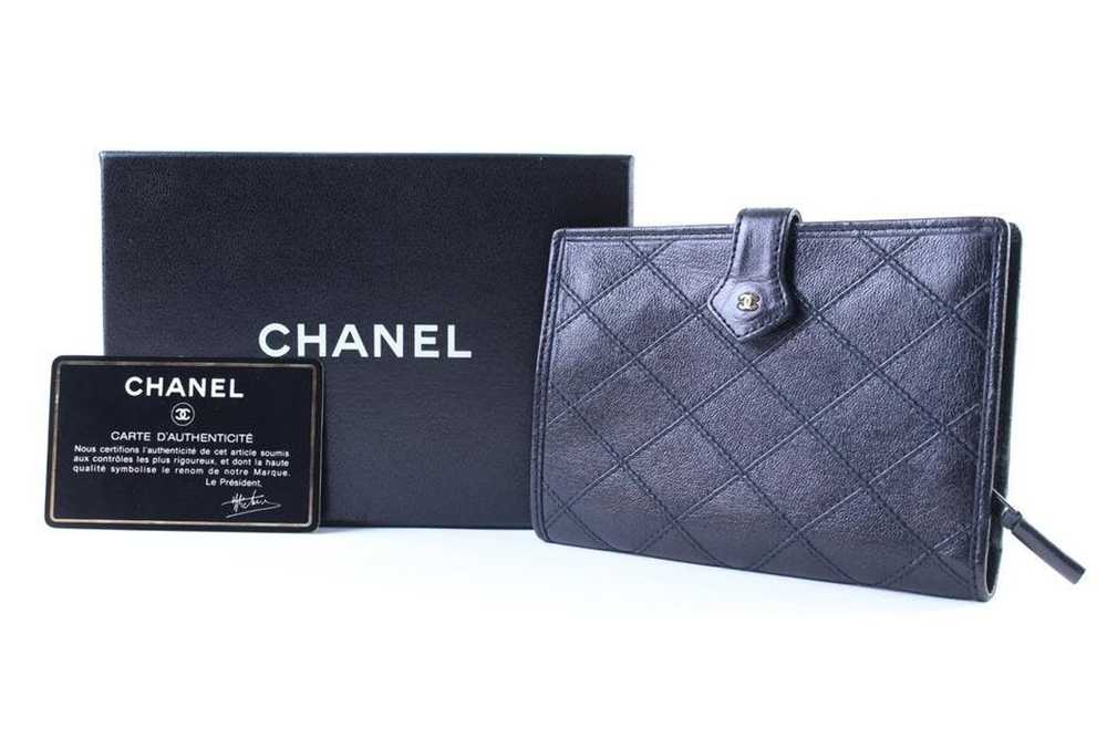 Chanel Chanel ( ULTRA RARE ) Quilted Black Bifold… - image 12