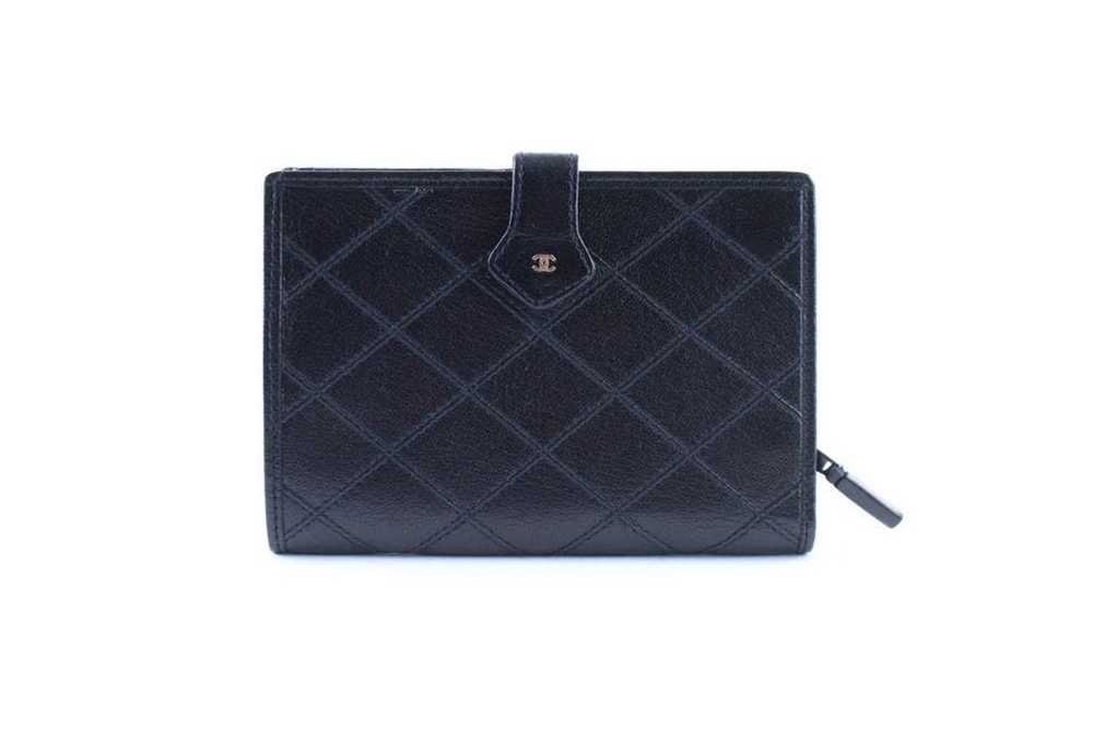 Chanel Chanel ( ULTRA RARE ) Quilted Black Bifold… - image 1