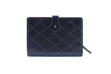 Chanel Chanel ( ULTRA RARE ) Quilted Black Bifold… - image 1