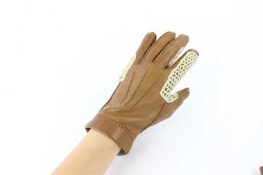 Hermes Hermès Brown Woven Gloves 29hz0717 - image 1