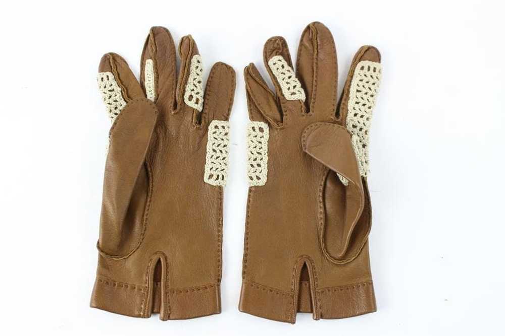 Hermes Hermès Brown Woven Gloves 29hz0717 - image 6