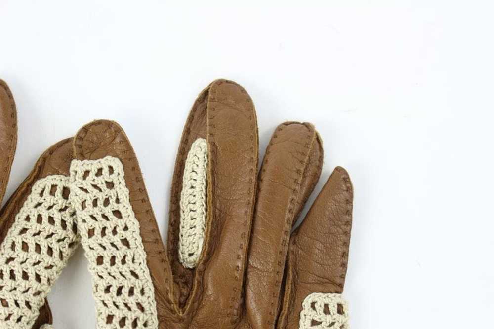 Hermes Hermès Brown Woven Gloves 29hz0717 - image 7