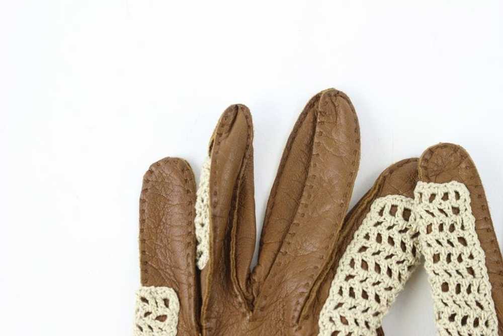 Hermes Hermès Brown Woven Gloves 29hz0717 - image 8