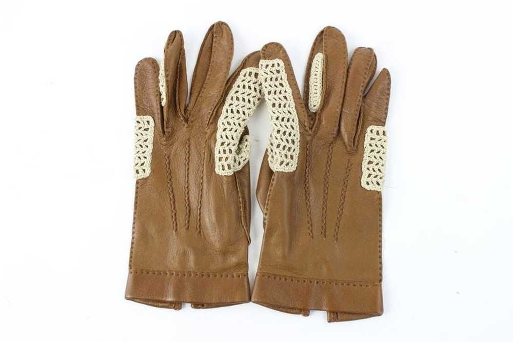 Hermes Hermès Brown Woven Gloves 29hz0717 - image 9
