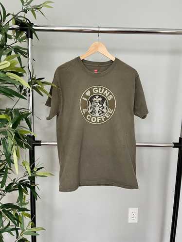Made In Usa × Vintage Starbucks “I heart guns and 