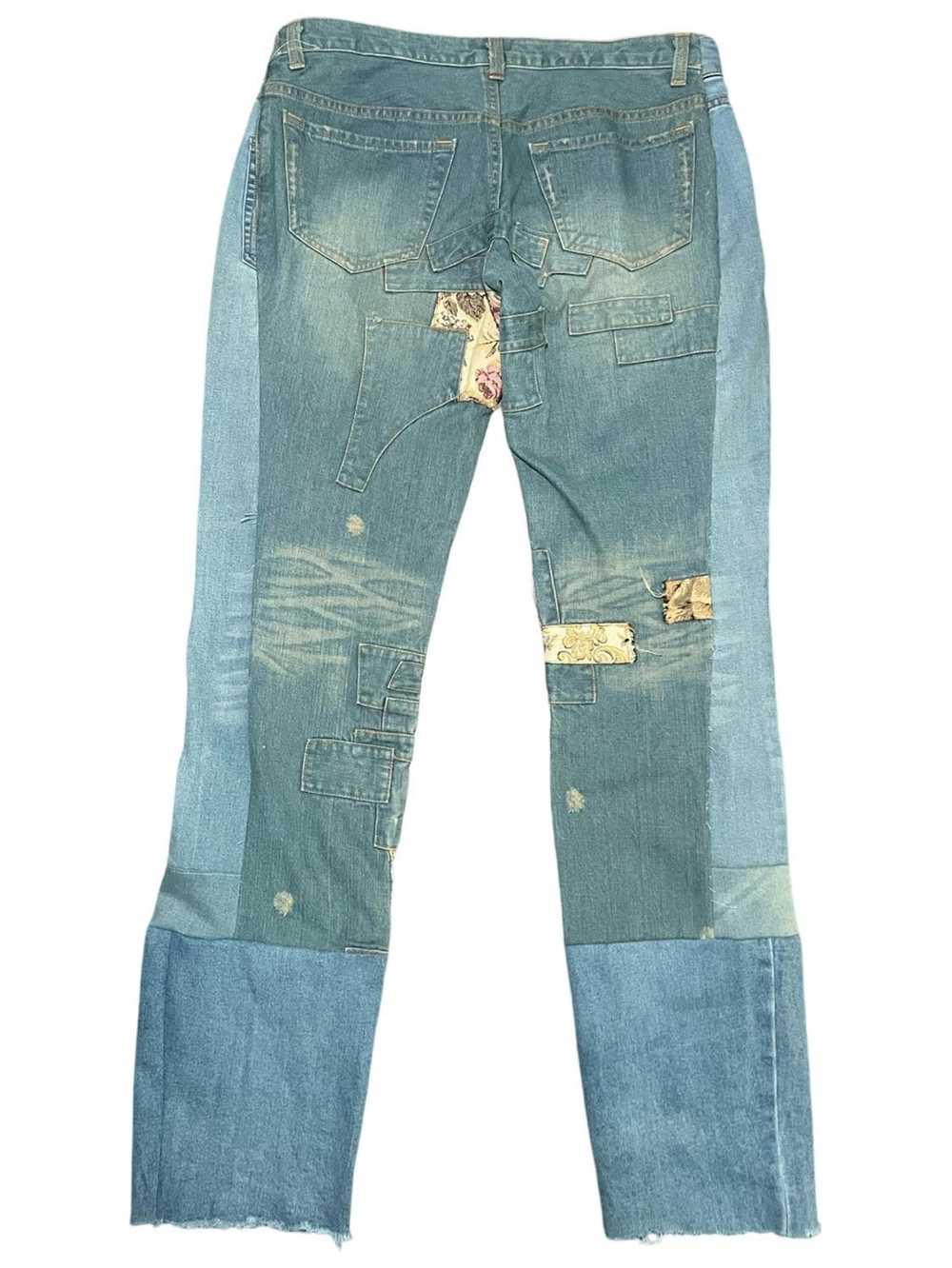 Issey Miyake Floral Patchwork Jeans - image 2
