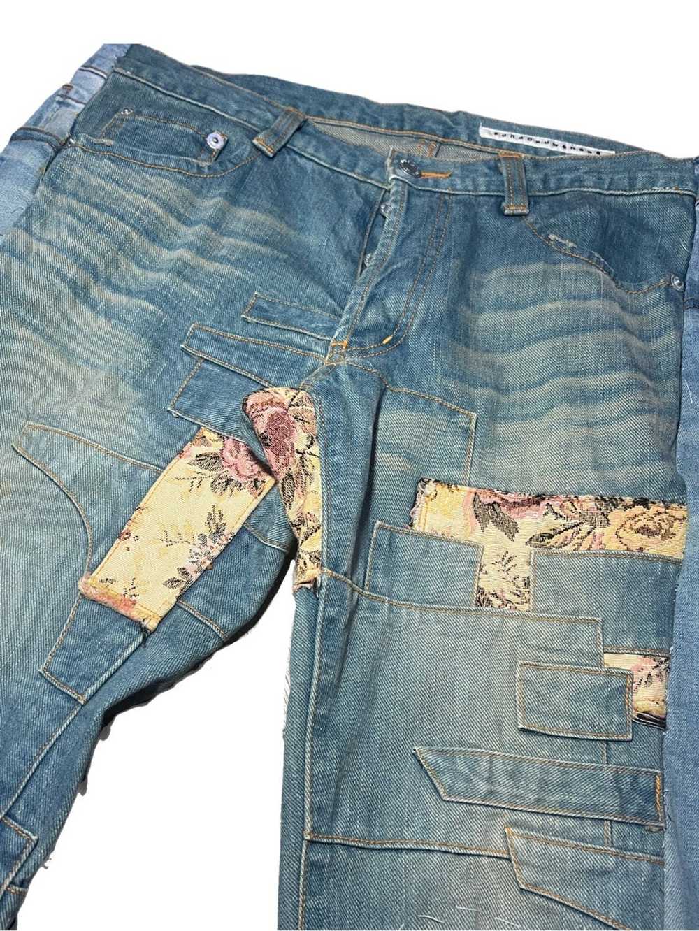 Issey Miyake Floral Patchwork Jeans - image 4