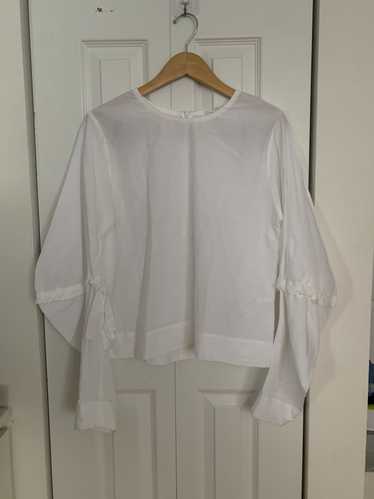 Cos Cos white top with bubble sleeve