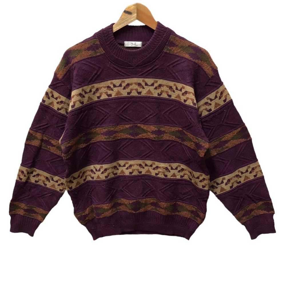 Japanese Brand Vintage mountain top tokyo knitted… - image 1