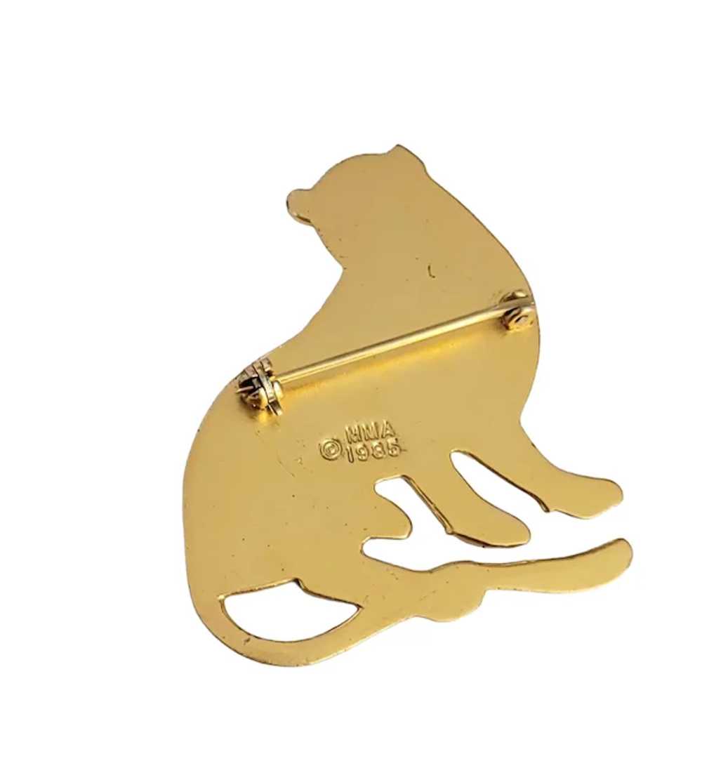 MMA Metropolitan Museum of Art Gold Tone Wild Cat… - image 5