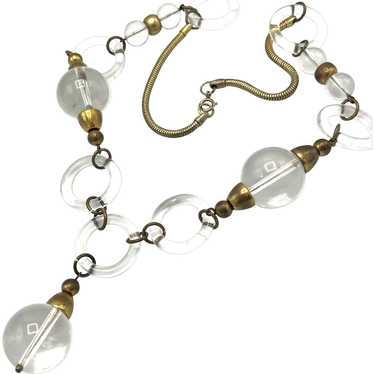 LOVELY Lucite Clear Lucite Necklace - image 1