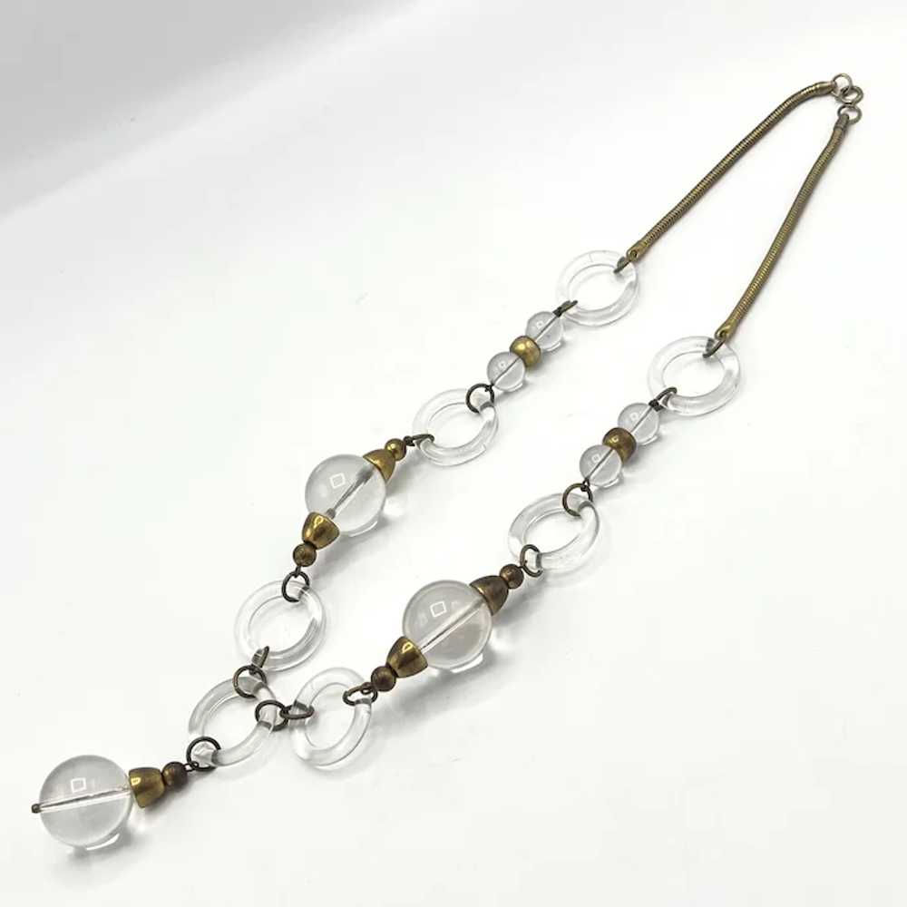LOVELY Lucite Clear Lucite Necklace - image 4