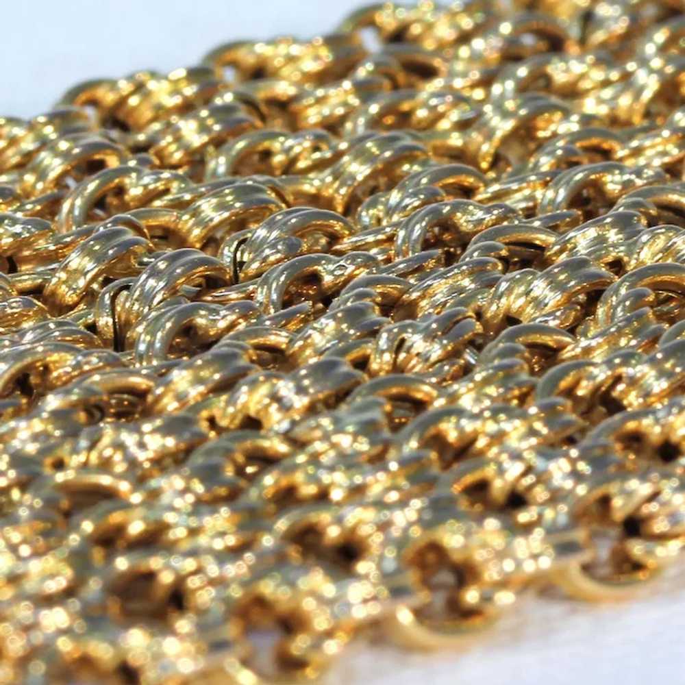 Antique French Long Guard Chain 52 inches 18k Gold - image 4