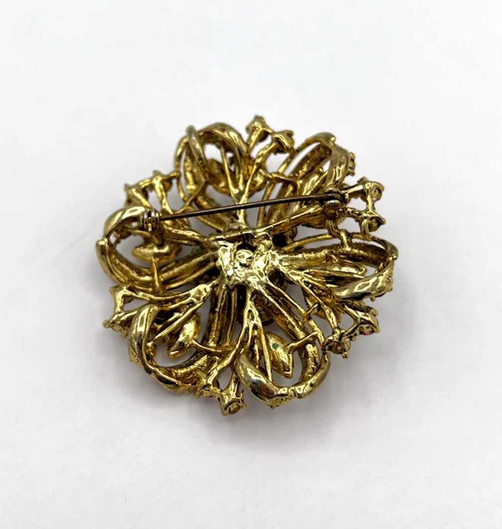 Rhinestone Floral Pendant/Brooch - image 4