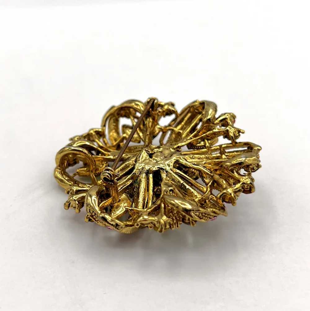 Rhinestone Floral Pendant/Brooch - image 5