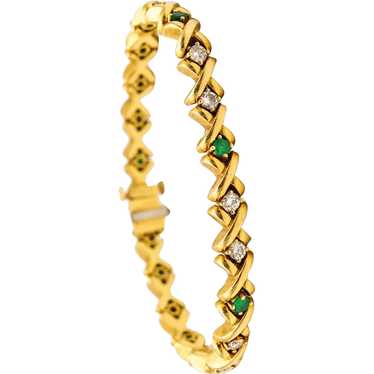 Tiffany & Co. Riviera Bracelet In 18Kt Gold With … - image 1