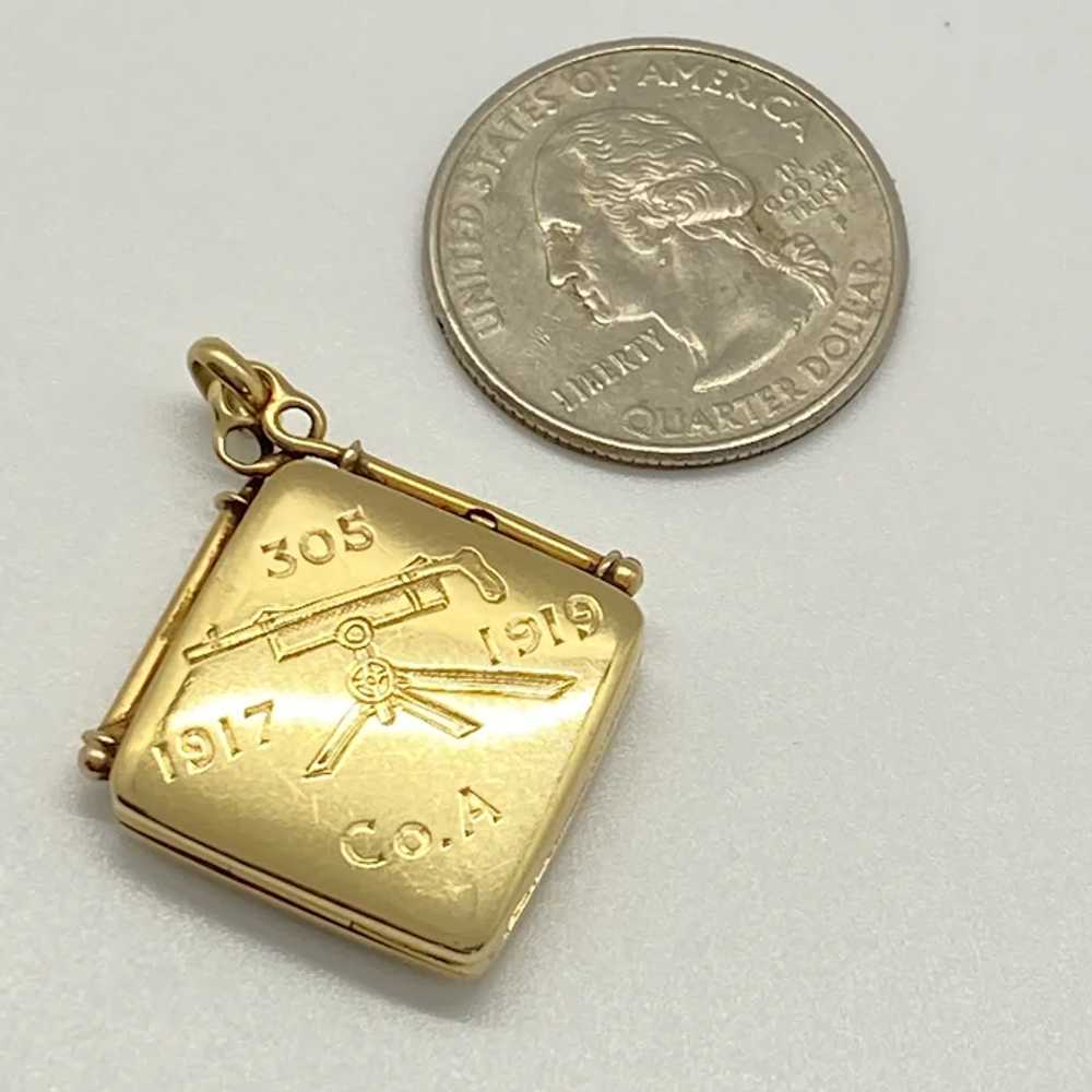 WW1 Sweetheart Locket 14K Gold, Company A, 1917-19 - image 2