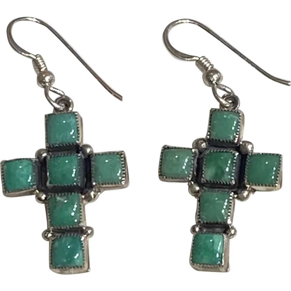 Green Malachite Earrings - image 1