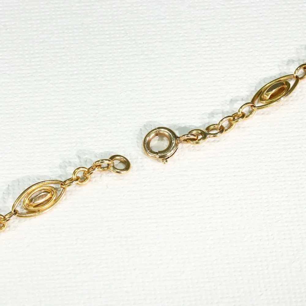 Exquisite French Long Guard Chain Necklace 18k Go… - image 8