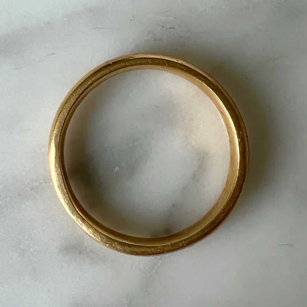 Antique Victorian 18K Yellow Gold Classic Wedding… - image 4