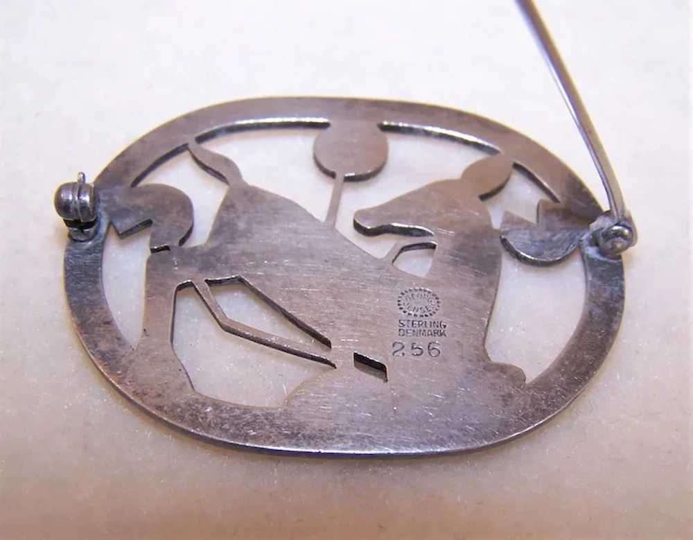 Georg Jensen Denmark Sterling Silver Pin Brooch -… - image 6