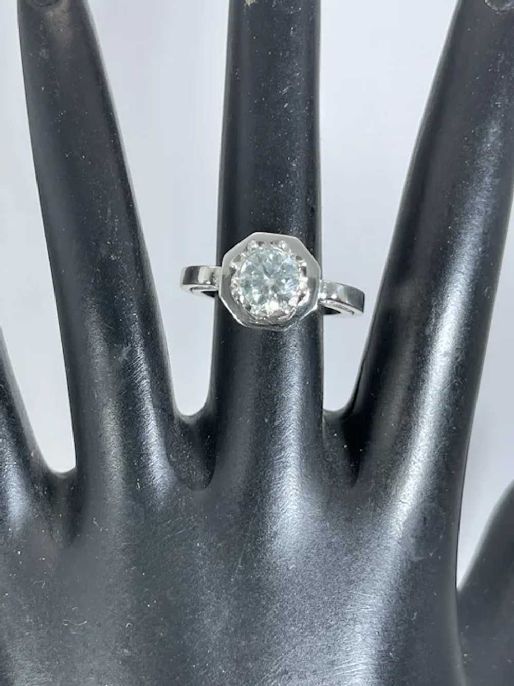 14k Moissanite Hand Crafted Ring, Free resize - image 3