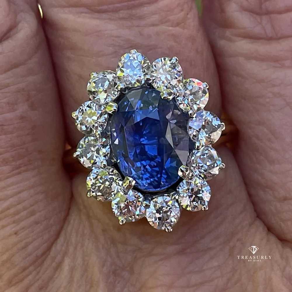 GIA "NO HEAT" 8.42ctw Ceylon Natural Cornflower B… - image 10