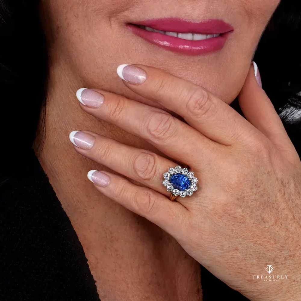 GIA "NO HEAT" 8.42ctw Ceylon Natural Cornflower B… - image 6