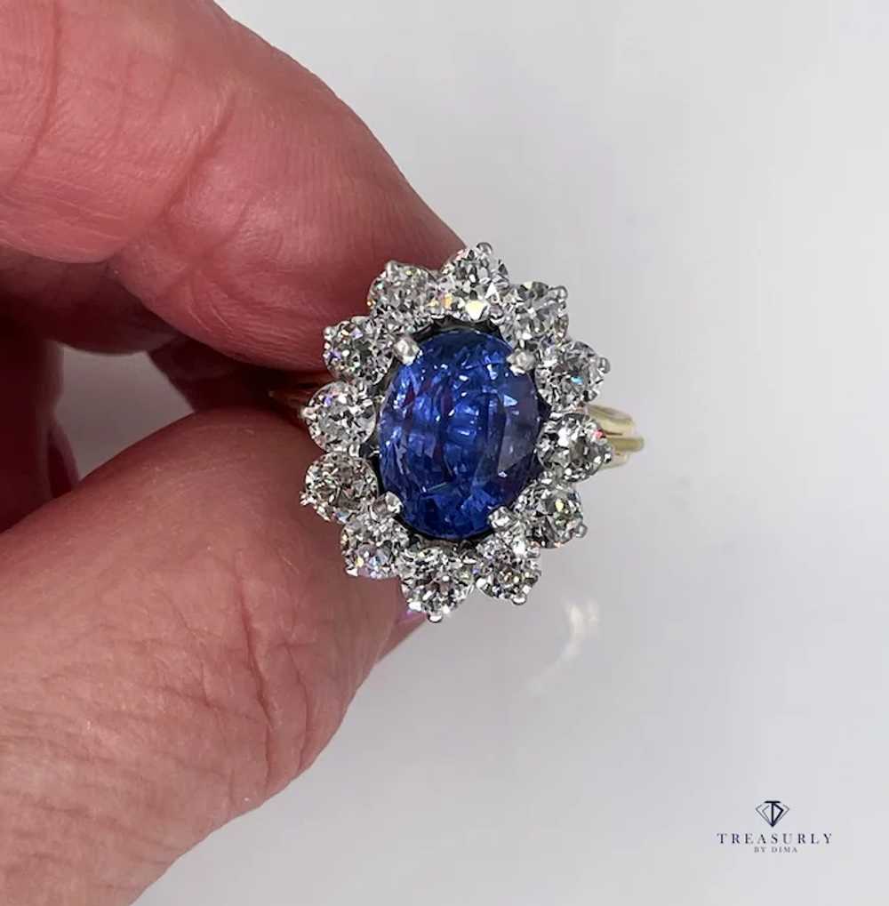 GIA "NO HEAT" 8.42ctw Ceylon Natural Cornflower B… - image 8