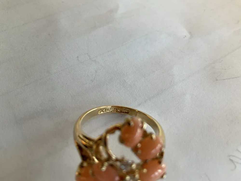 Vintage Coral Ring - image 2