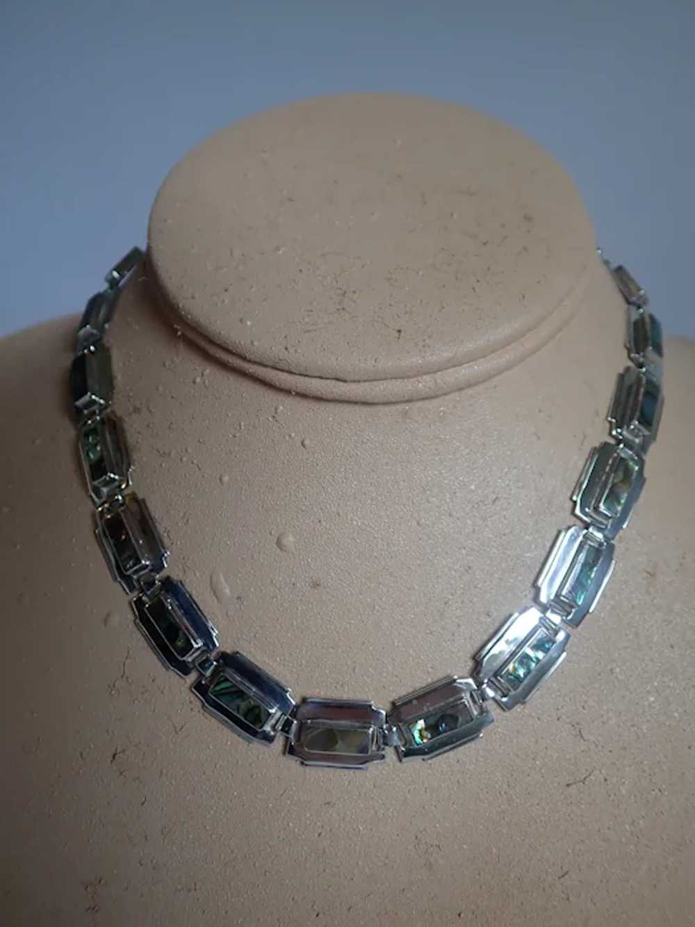 *Vintage Taxco Mexico L Narvaez Sterling Abalone … - image 2