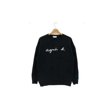 Agnes B. Rare agnis b. sweatshirt big logo embroi… - image 1