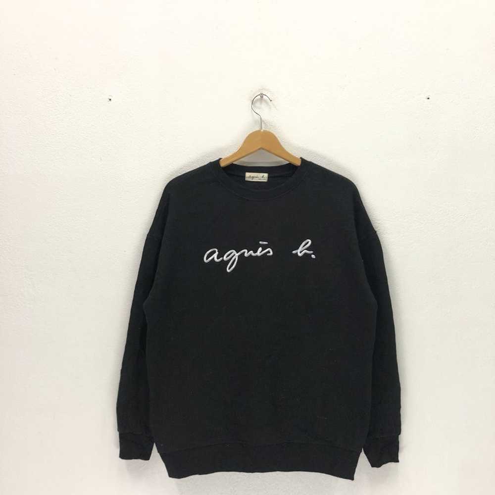 Agnes B. Rare agnis b. sweatshirt big logo embroi… - image 2