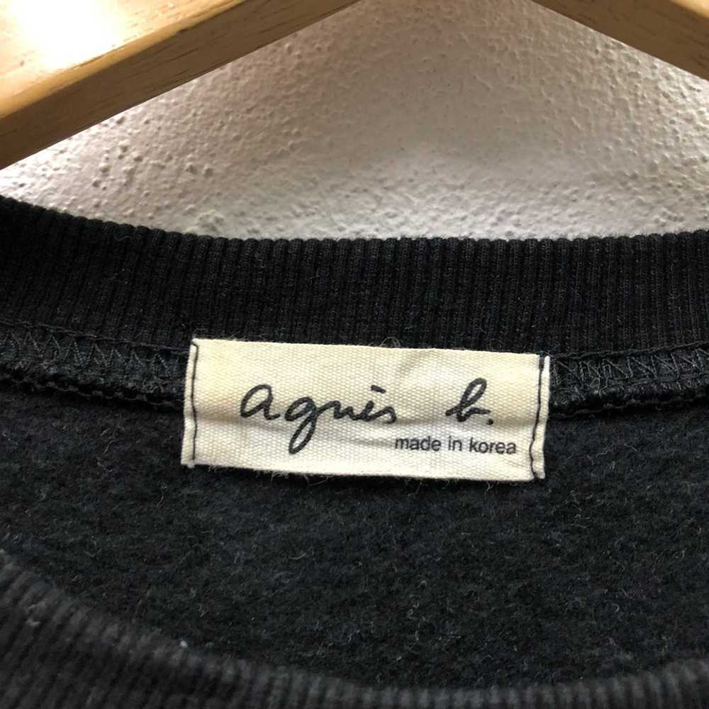 Agnes B. Rare agnis b. sweatshirt big logo embroi… - image 6