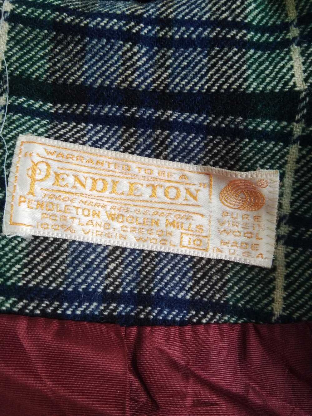 Pendleton Vintage 70s Pendleton Woolen Mills Plai… - image 7