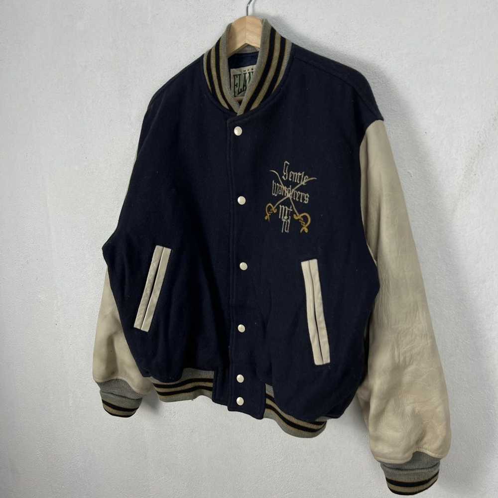 Japanese Brand × Leather Jacket × Varsity Jacket … - image 3