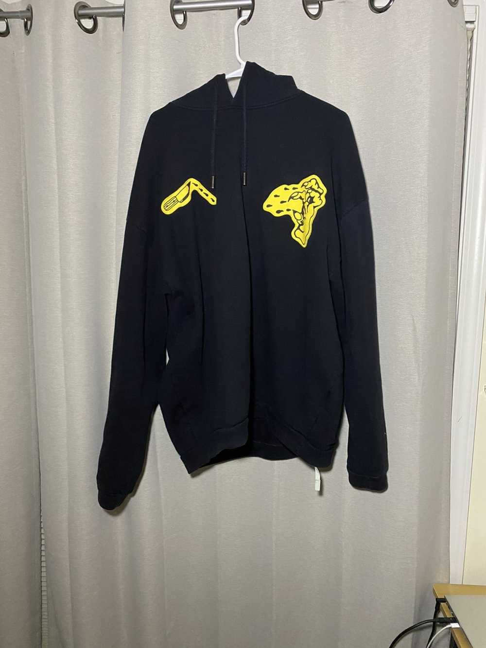 Off-White Off-White Logo Hoodie Black and Yellow … - image 2