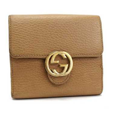 Gucci Gucci interlocking G W wallet beige leather… - image 1