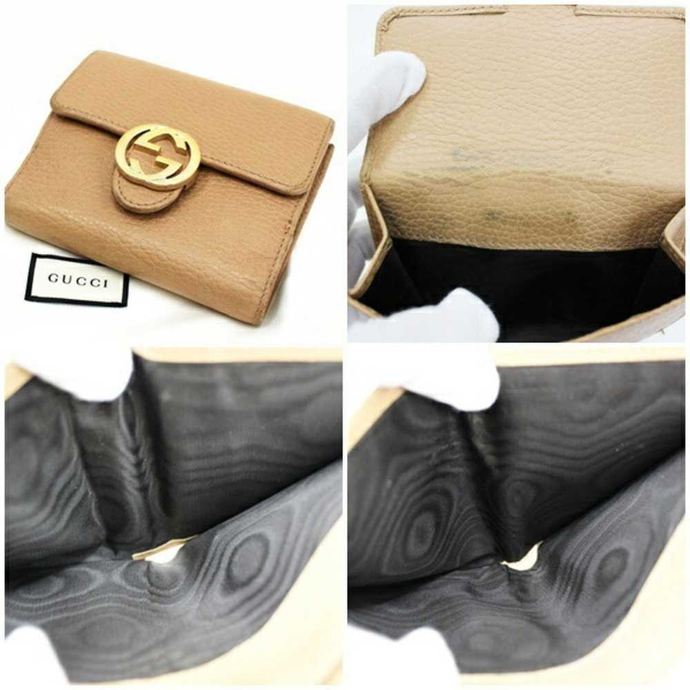 Gucci Gucci interlocking G W wallet beige leather… - image 4
