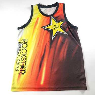 Fox Racing Tank Top Mens Small Red Orange Rockstar Logo Jersey Motocross  Shirt