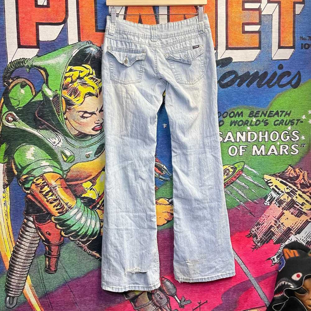 Streetwear Y2K Light Blue Angel Jeans Size 26”-27” - image 2