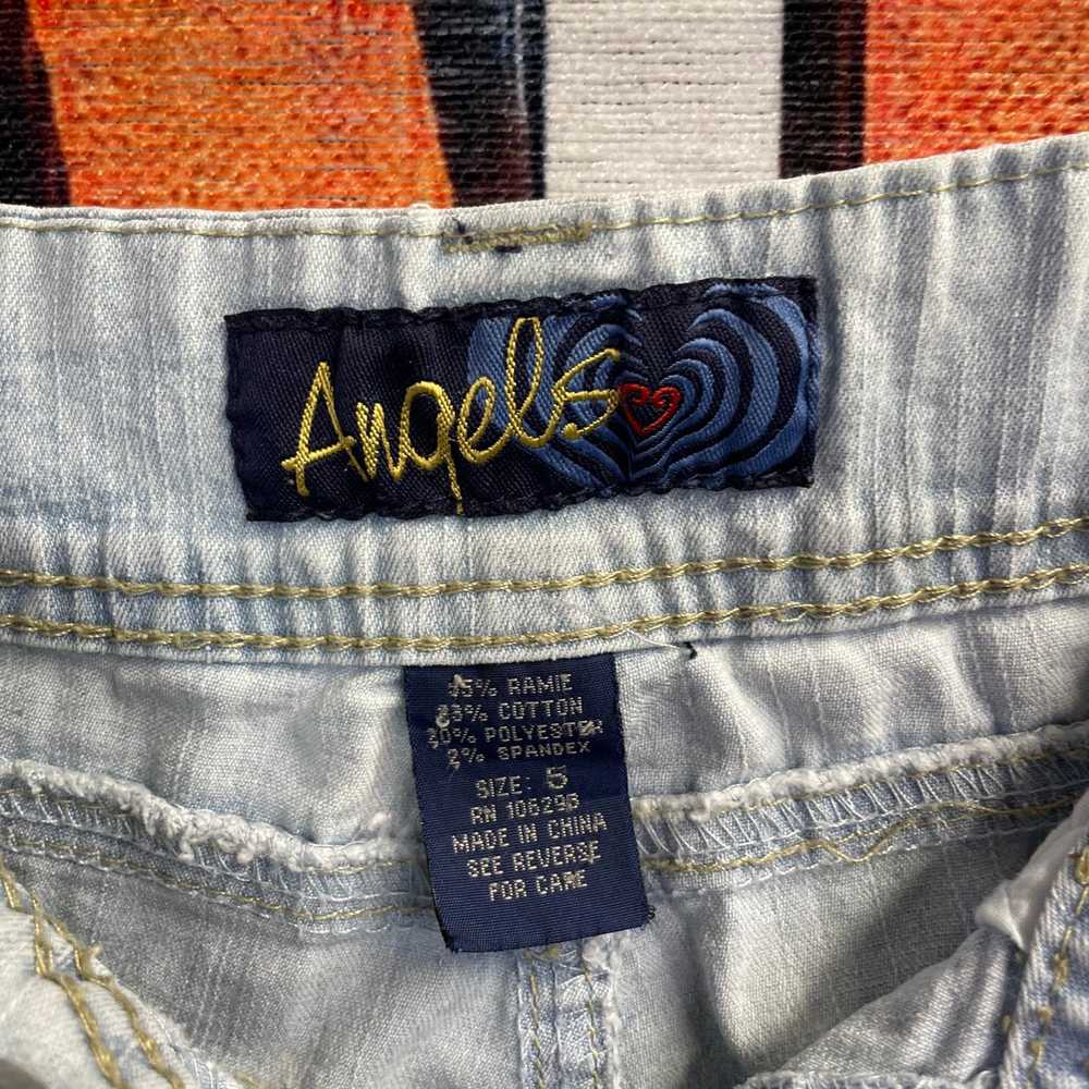 Streetwear Y2K Light Blue Angel Jeans Size 26”-27” - image 3