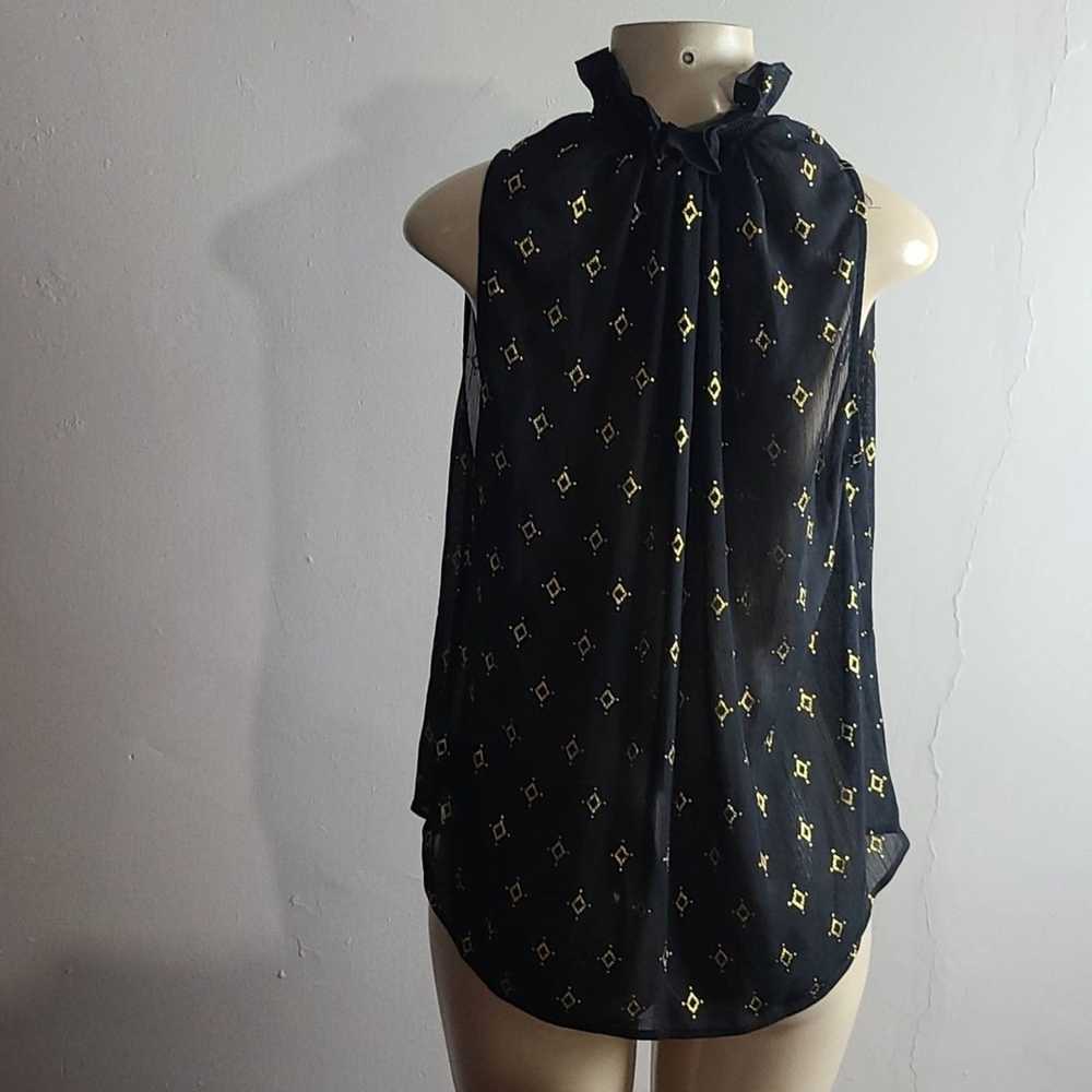 H&M H&M Black and Gold Sleeveless Blouse Size 4 - image 6