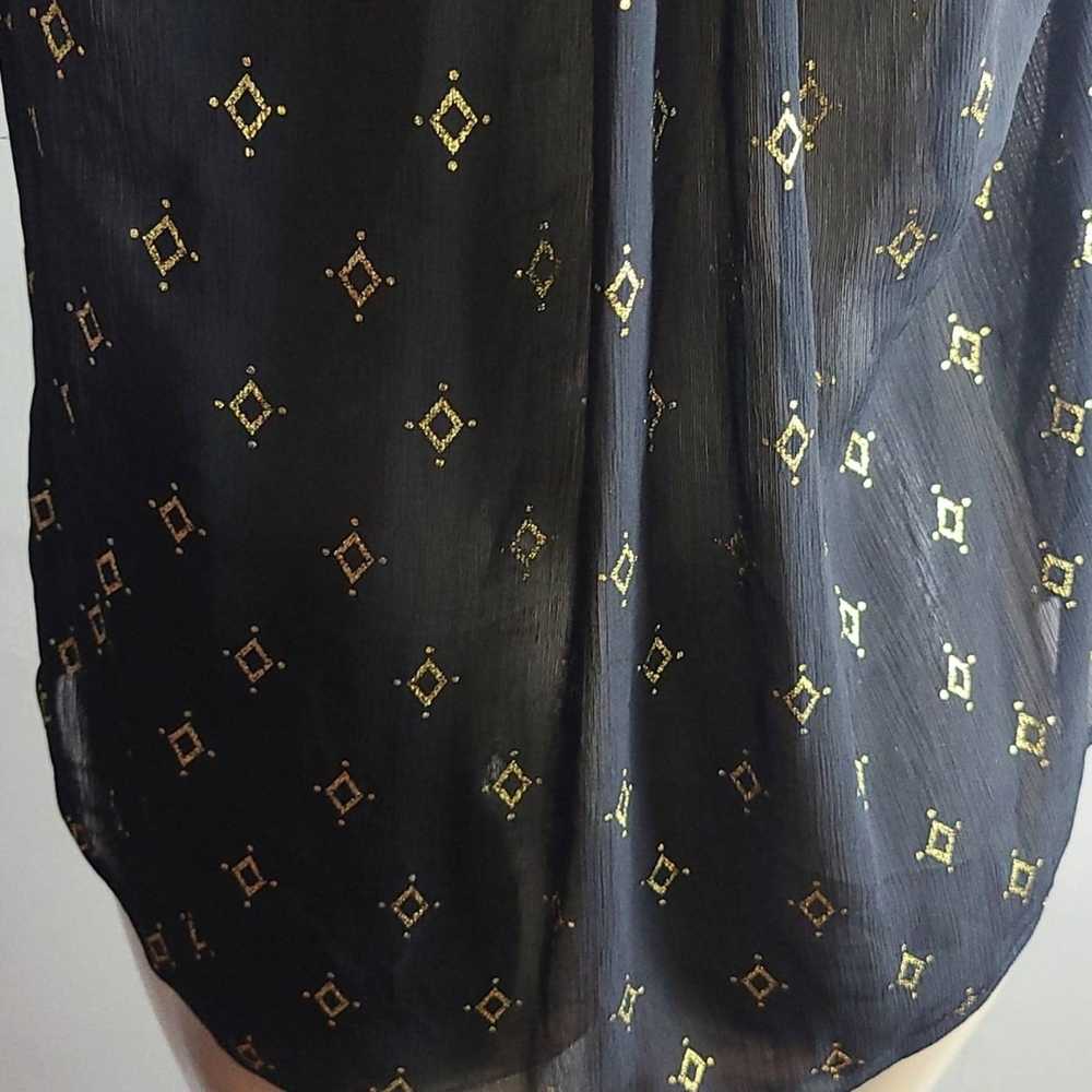 H&M H&M Black and Gold Sleeveless Blouse Size 4 - image 8