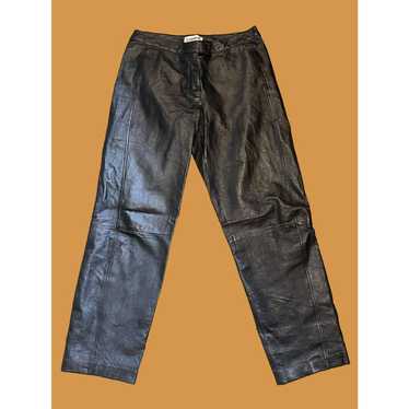 Vintage × Wilsons Leather Black leather pants siz… - image 1
