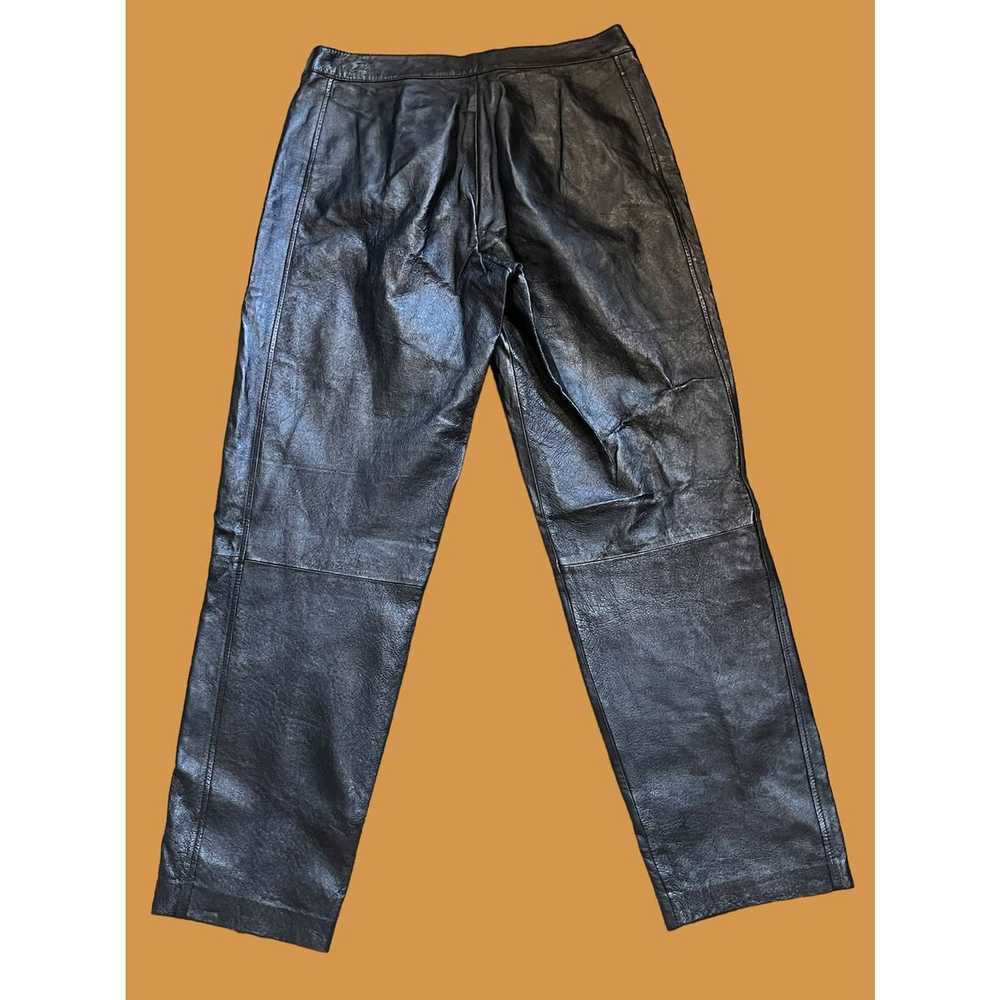 Vintage × Wilsons Leather Black leather pants siz… - image 2