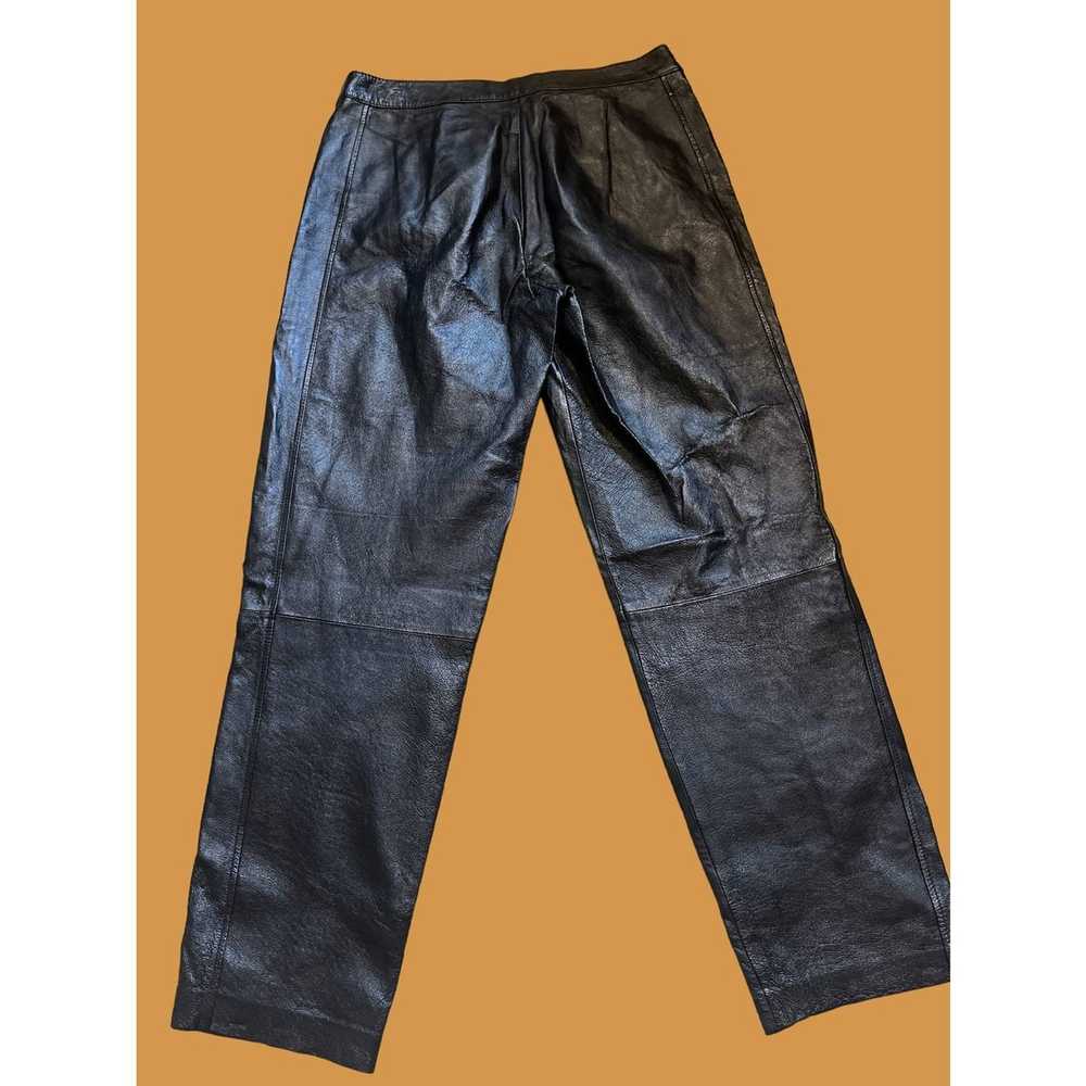 Vintage × Wilsons Leather Black leather pants siz… - image 3