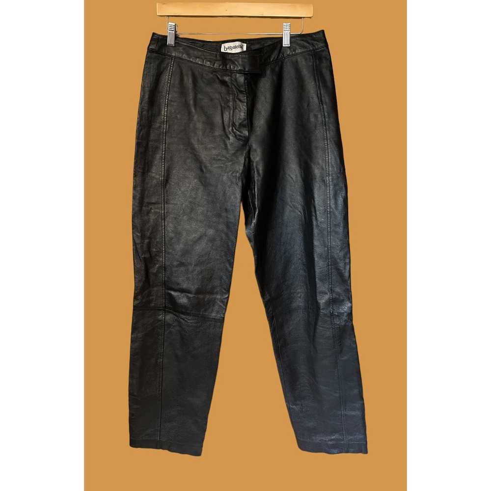 Vintage × Wilsons Leather Black leather pants siz… - image 4
